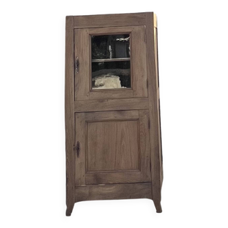 Antique solid oak bonnetière: dresser, cupboard...