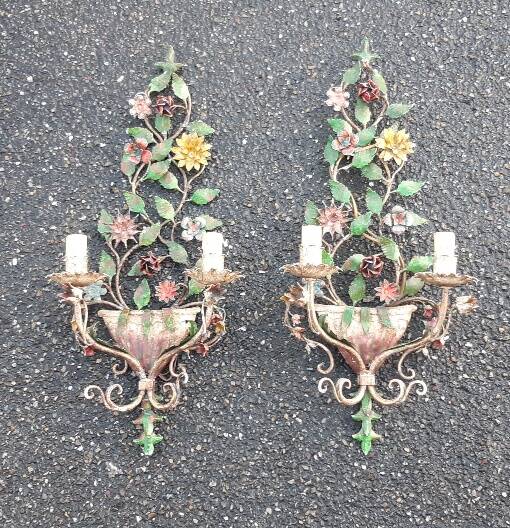 Pair of vintage wall sconces