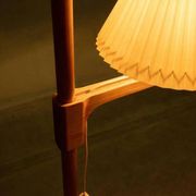 Minimalist Scandinavian floor lamp Carl Malmsten in pine, Sweden