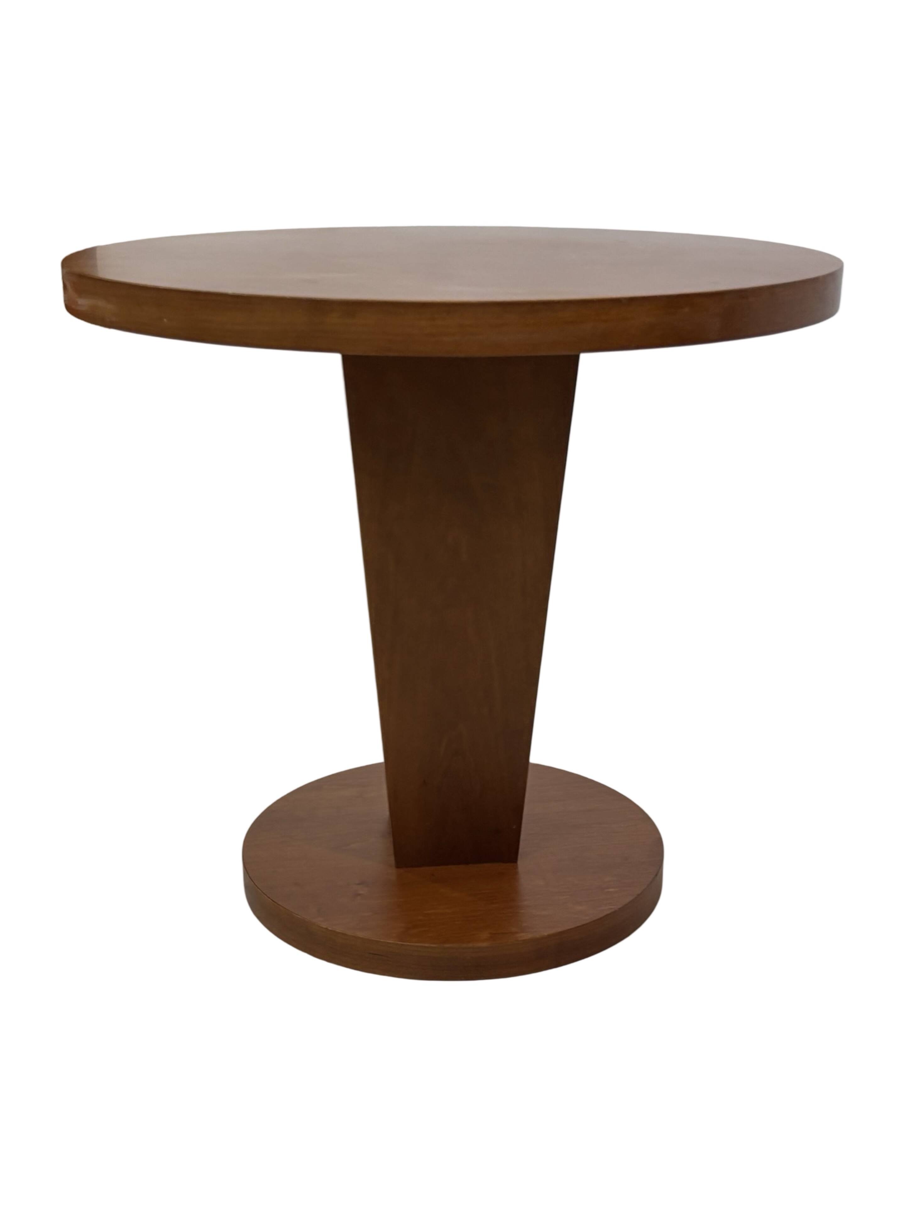 Vintage side table art deco style 80s wood minimalist design