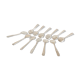 12 silver metal ice spoons, Ercuis