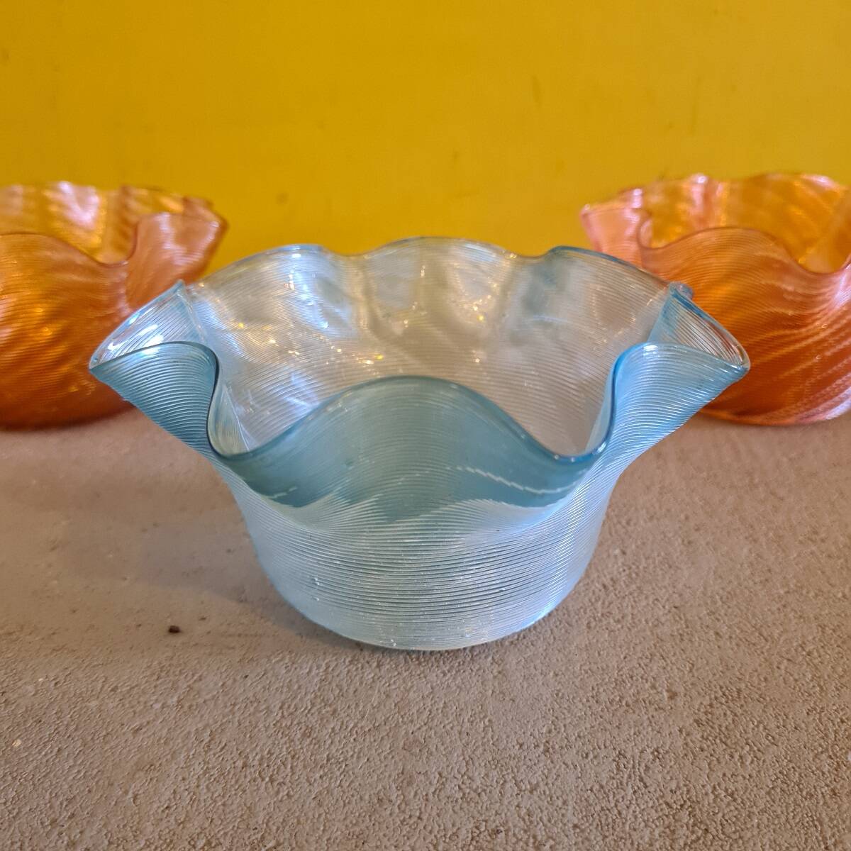 Victorian Stevens & Williams Glass finger bowls, Circa 1890