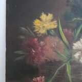 Floral oil painting on panel 1920