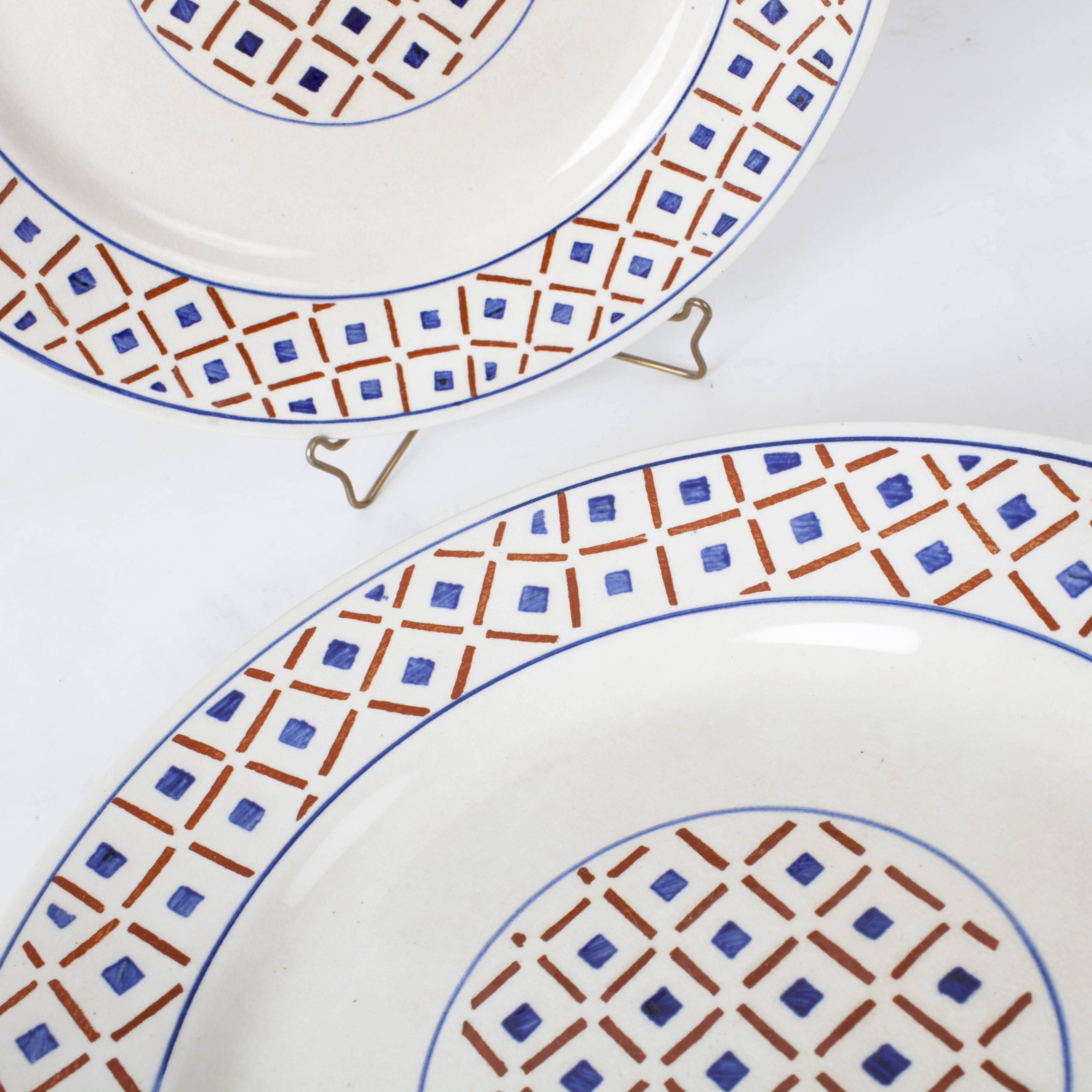 Lot of 6 plates K & G Luneville, model Thann France 1920/1930