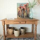 Abstract palm oil painting signed
