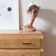 Commode vintage chêne et pieds compas rénovée