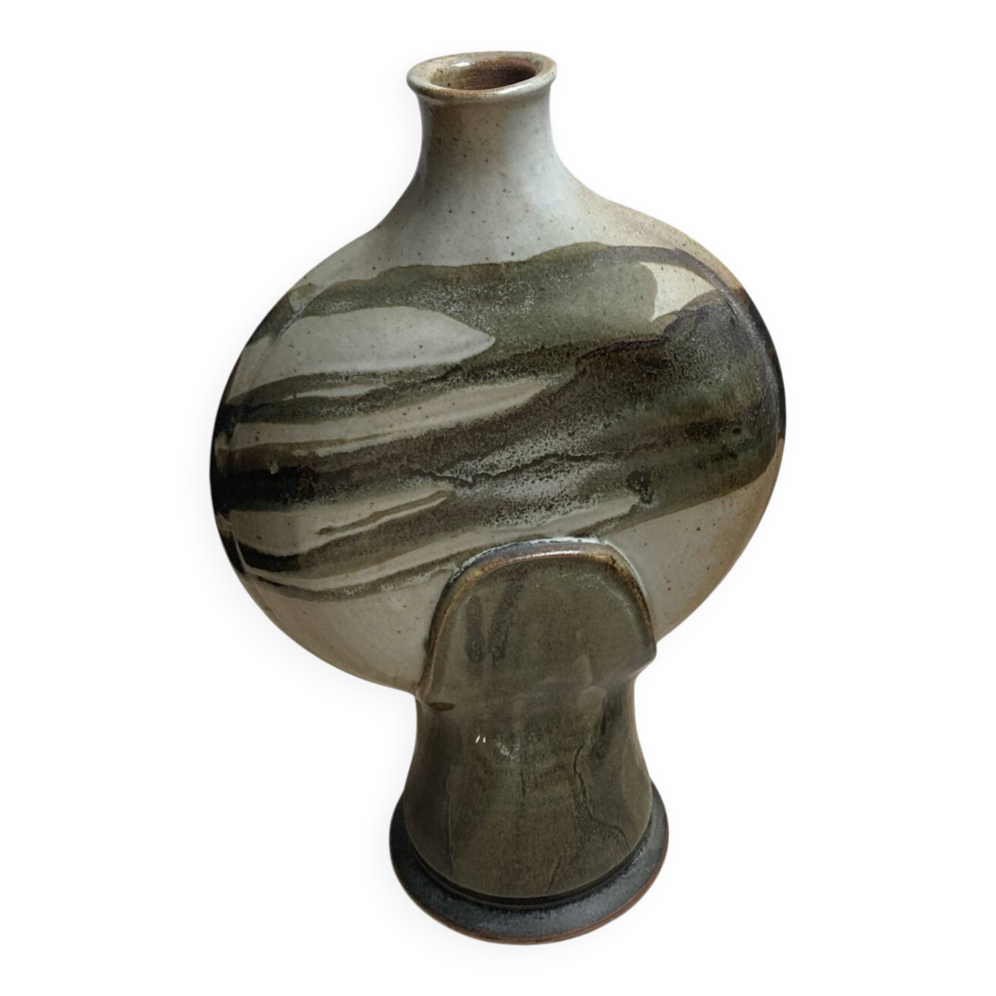 Lamp base or decorative object in stoneware