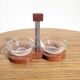 Duralex rosewood salt and pepper shaker set from the 1960s