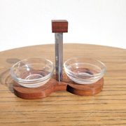 Duralex rosewood salt and pepper shaker set from the 1960s