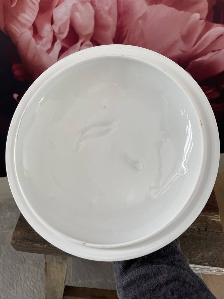 Lily of the Valley white soup tureen Lalique