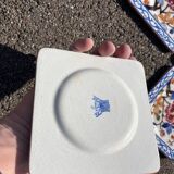 Set of 4 Gien earthenware cake dessert plates with peony decoration