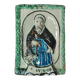 Plaque de dévotion en terre cuite Abbé Saint Antoine, XIX siècle