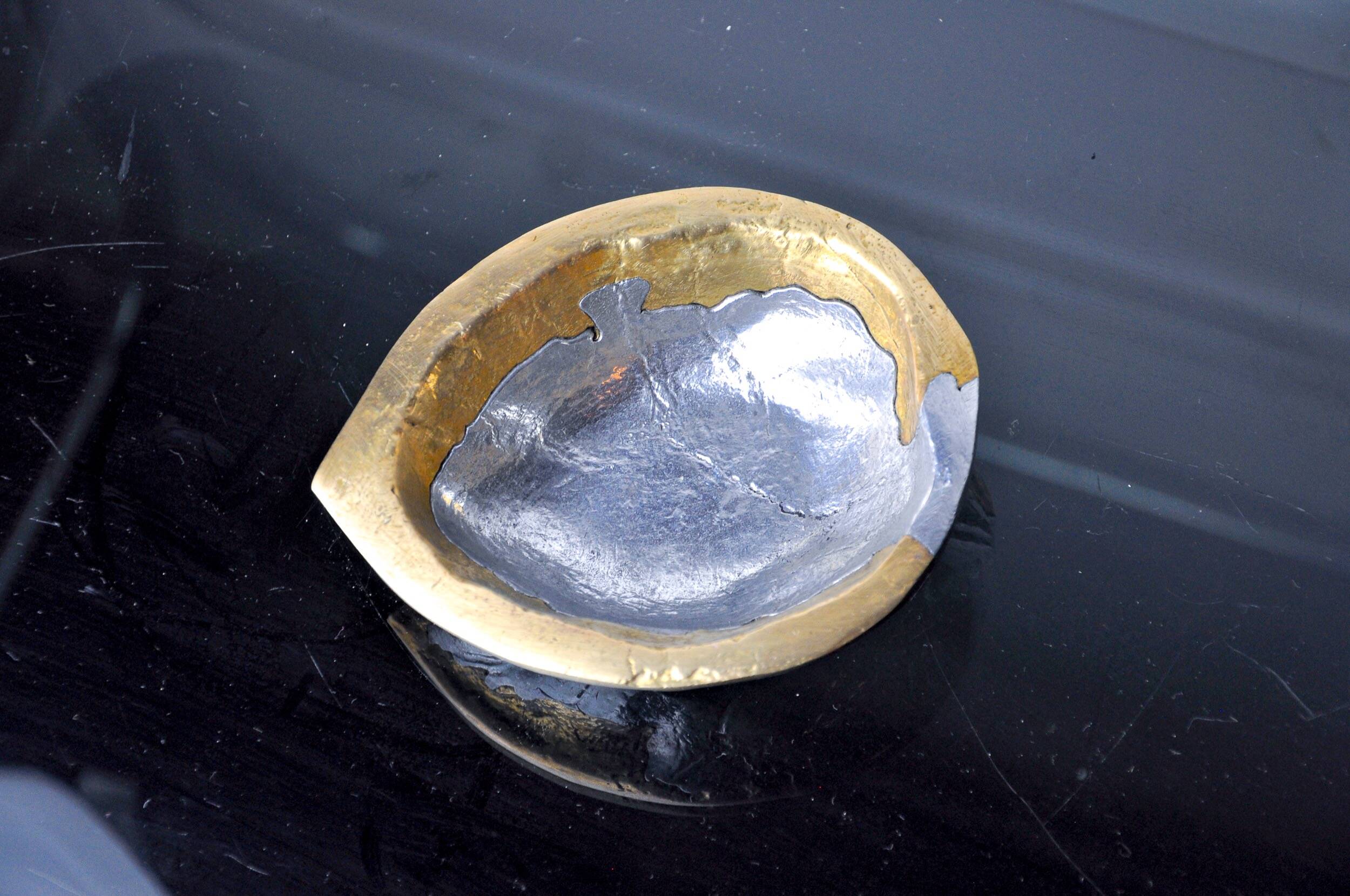 Brutalist empty pocket "walnuts" by Arte3, Spain, 1980