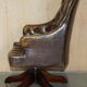 Fauteuil Chesterfield vintage en cuir vieilli