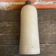 Vintage grey glazed stoneware bottle paul langeron with metal stopper