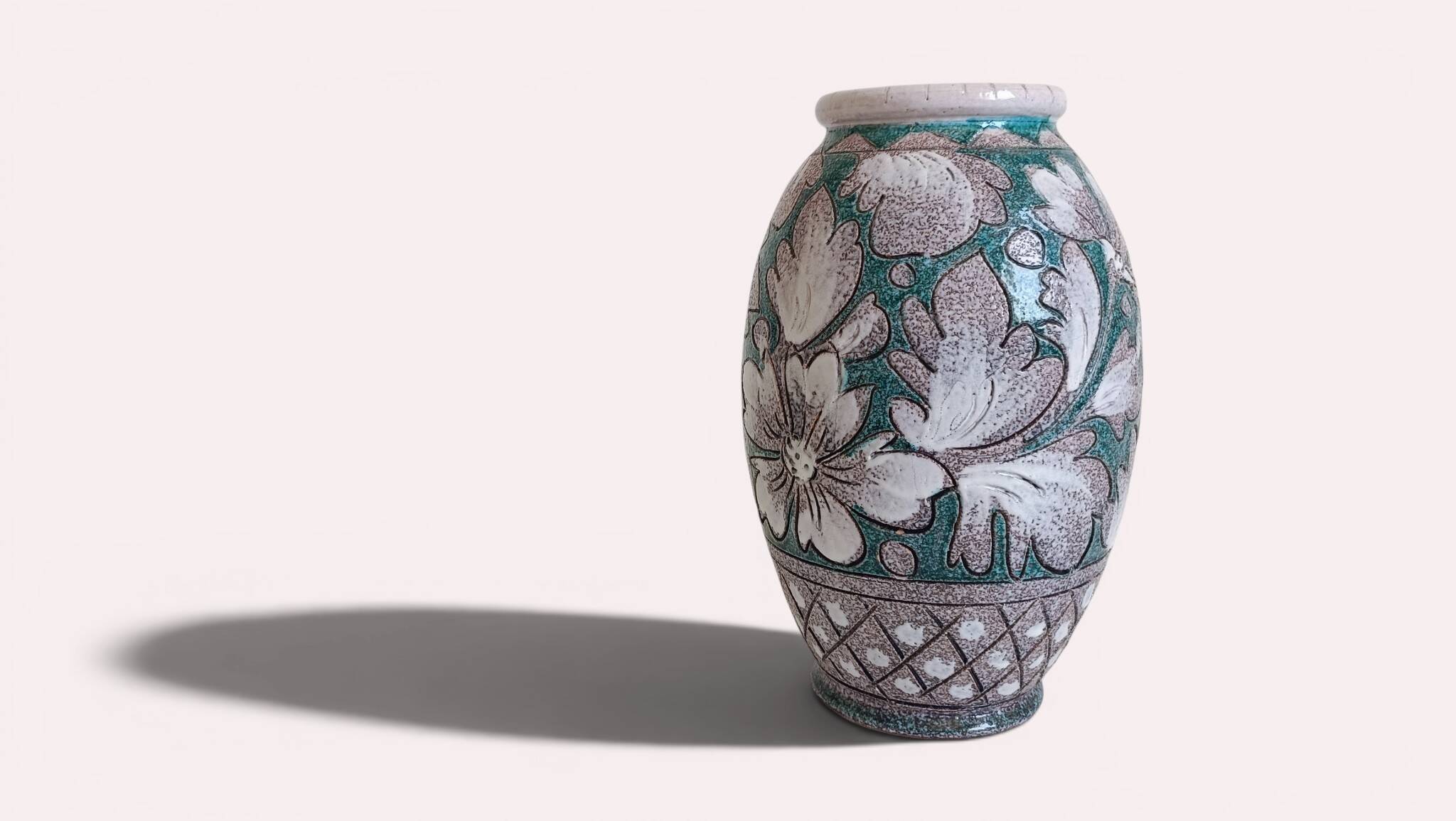 Mid-Century Italian Fratelli Fanciullacci Ceramic Vase, Signed, Tuscany, 1950s