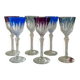 6 antique cut crystal liqueur glasses