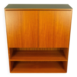 Vintage shelf combination, teak with black top, 70s