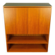 Étagère vintage combinée, en teck avec plateau noir, années 70