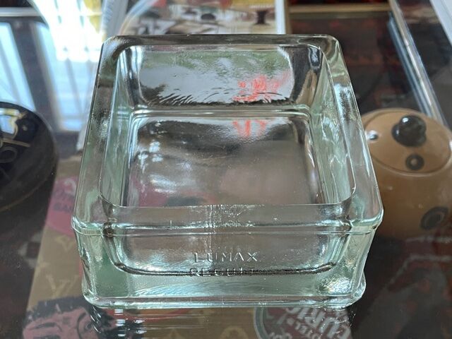Lumax ashtray annealed glass paved 1950