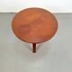 Dutch Art Deco Modernist Round Oak Side Table, 1930s