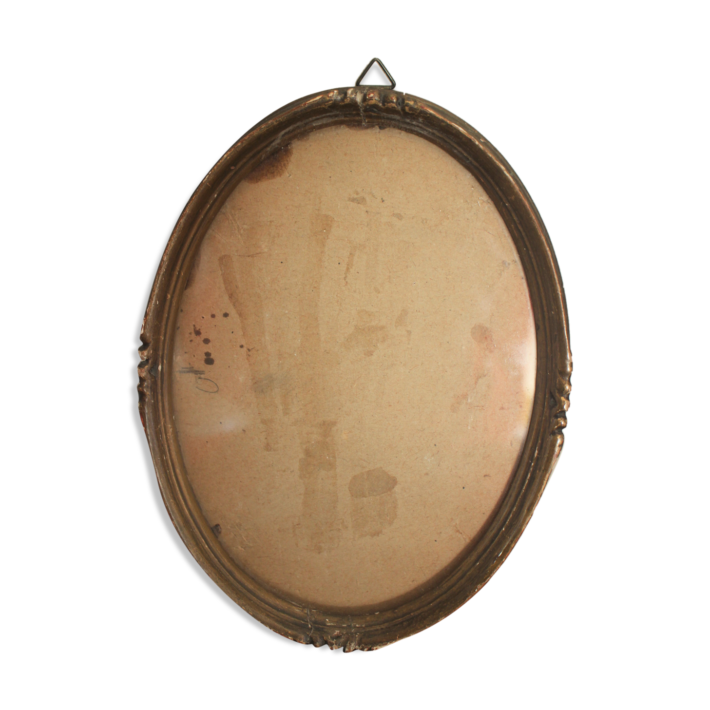 Oval box medallion gilding glass deco accumlulation