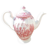 Antique Johnson Bros Ceramic Teapot - The Stagecoach