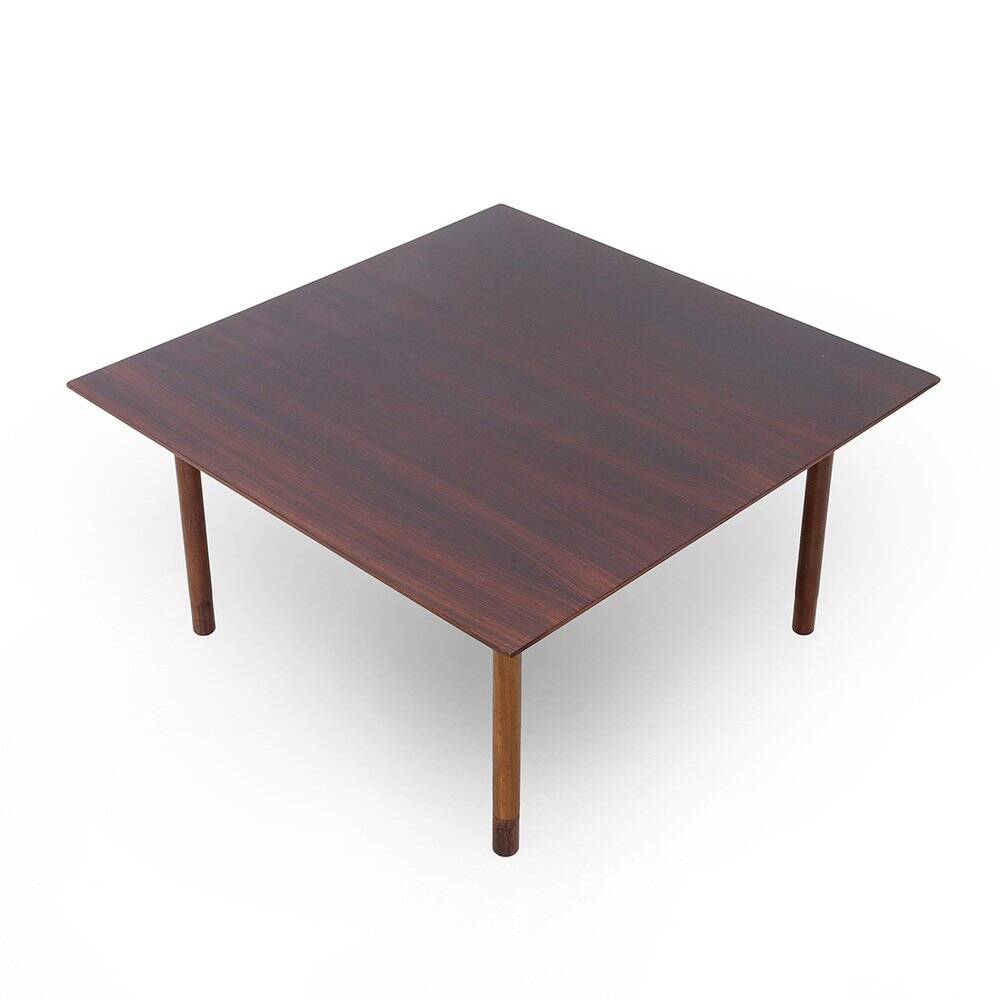 Square wooden coffee table, 1960s.