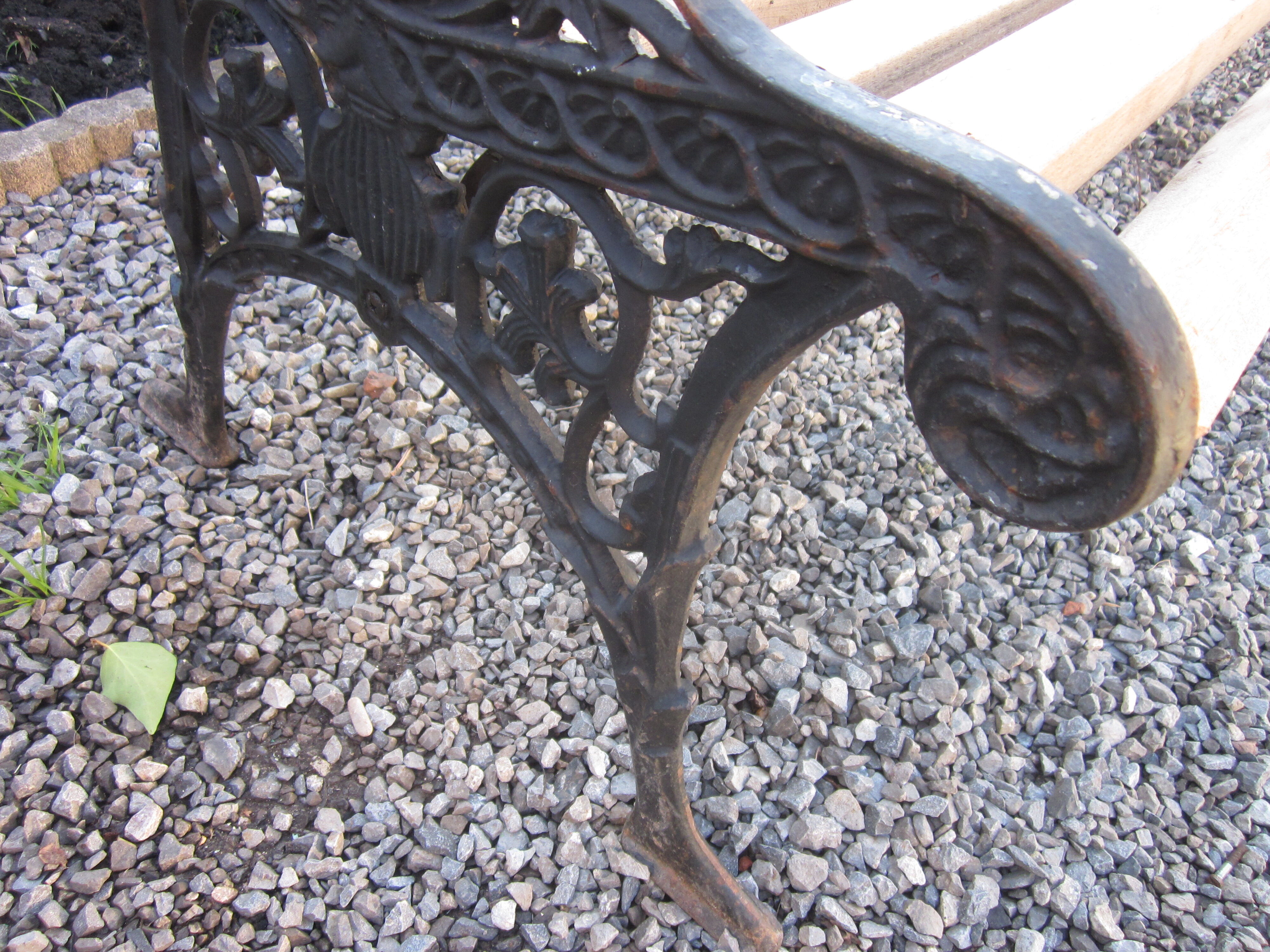 Cast-iron garden bench