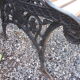 Cast-iron garden bench