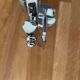 Vintage magnifying and illuminating mirror chromed metal Arpin Paris 1970