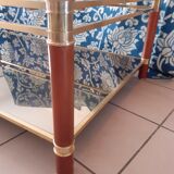 Table laiton et bois