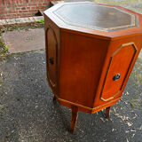 Vintage octagonal bar cabinet – leather top – Art Deco style – years