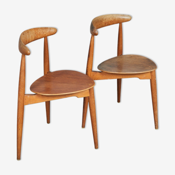 Paire de chaises modèle 'FH4103', d'Hans Wegner Fritz Hansen, Danemark 1960