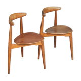 Pair of chairs model 'FH4103', by Hans Wegner Fritz Hansen, Denmark 1960