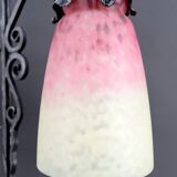 Important Wrought Iron Double-Headed Lamp by Schneider, Art Deco, c. 1920