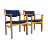 Oak armchairs -  Hans Wegner for Getama