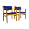 Oak armchairs -  Hans Wegner for Getama