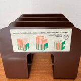 Mid-century Swedish space age magazine and vinyl rack by Sven-Eric Juhlin for Gustavsberg, 1960s, set of 5.