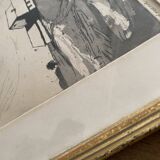 Engraving by Bo Rydstern, 1980s, under glass