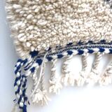 Moroccan Berber carpet Beni Ouarain with majorelle blue diamonds 1.89x1.38m