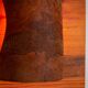 Rectangular pinewood wall lamp with bur wood veneer shades