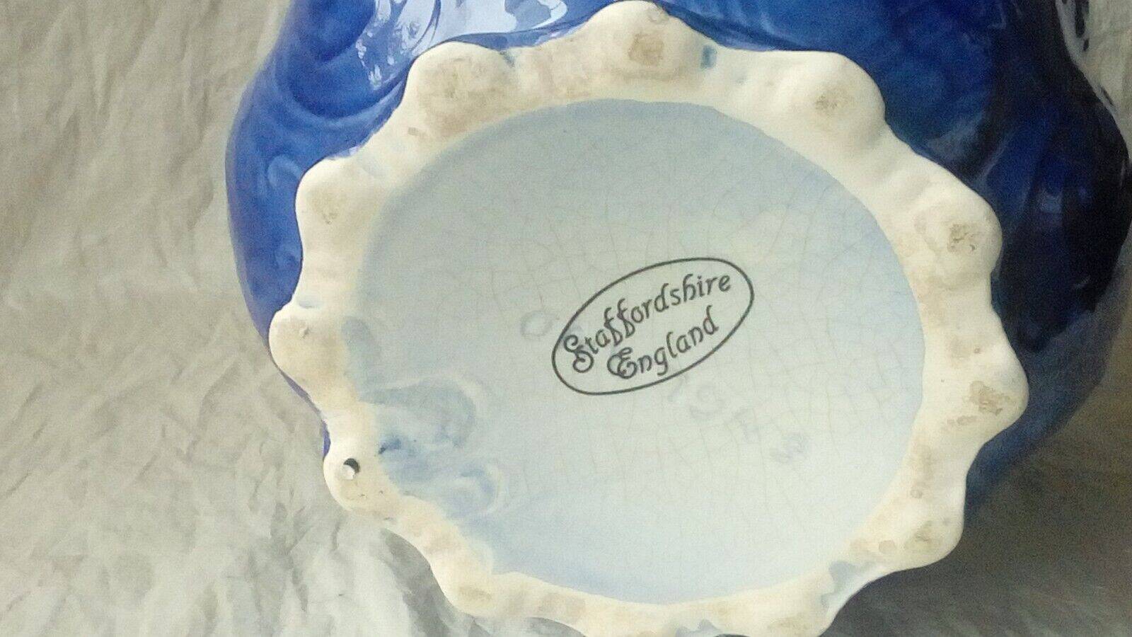English earthenware planter stafforshire england floral decor