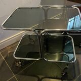 Set of 2 rolling tables, chic and refined
