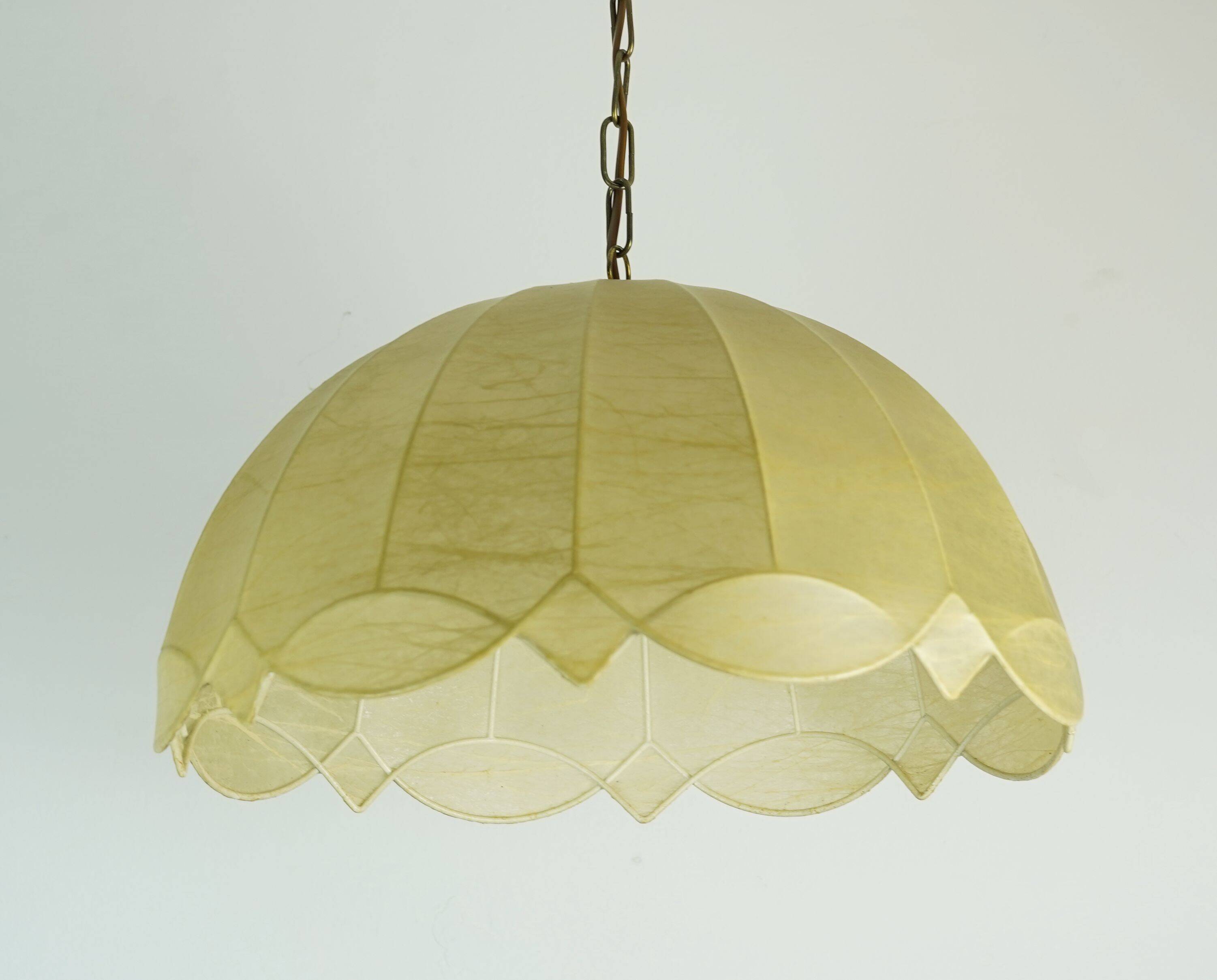 very beautiful mid century modern cocoon PENDANT LIGHT 1970s