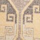 Cream Brown Oriental Turkish Runner Rug, 80x373Cm