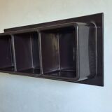 Prisunic brown plastic wall shelf