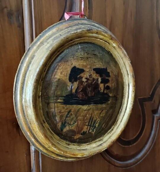 Ancienne peinture, Arte Povera technique, Venice, 18th century