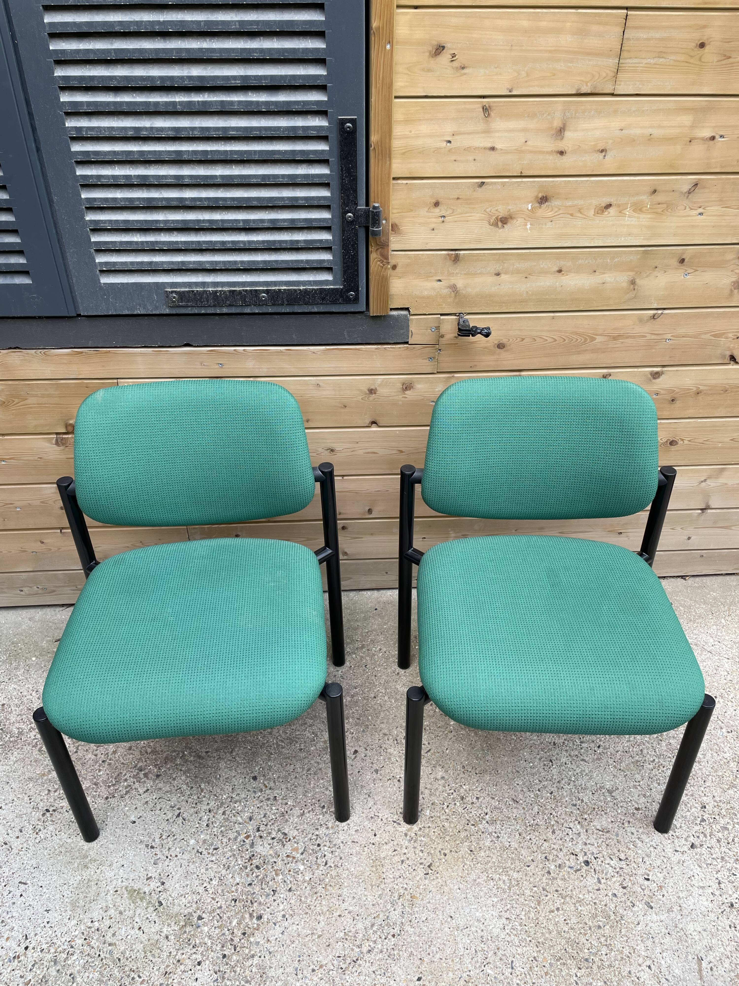Pair of vintage Martin Stoll Champenay office chairs