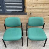 Pair of vintage Martin Stoll Champenay office chairs
